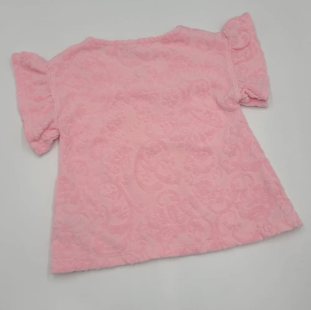 Janie and Jack baby girl floral terry jacquard swim cover size 6-12 months